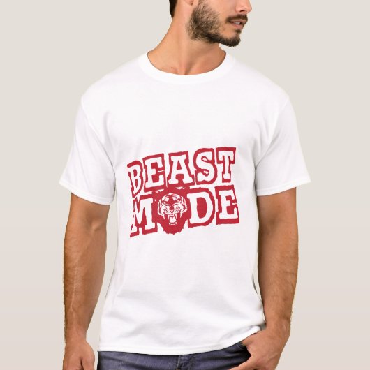 beast mode citation tigre rugit revolter tシャツ (正面)