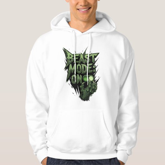 Beast Mode ON – モンスタージムモチベーションTee パーカ (正面)