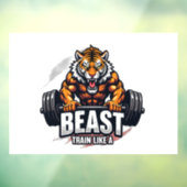 Beast Mode On – Fitness Workout T-Shirt Design ウィンドウサイン (シート3)