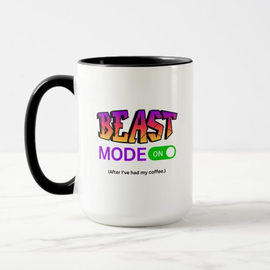 Beast Mode On – Funny Coffee Mug for Java Lovers マグカップ (左)