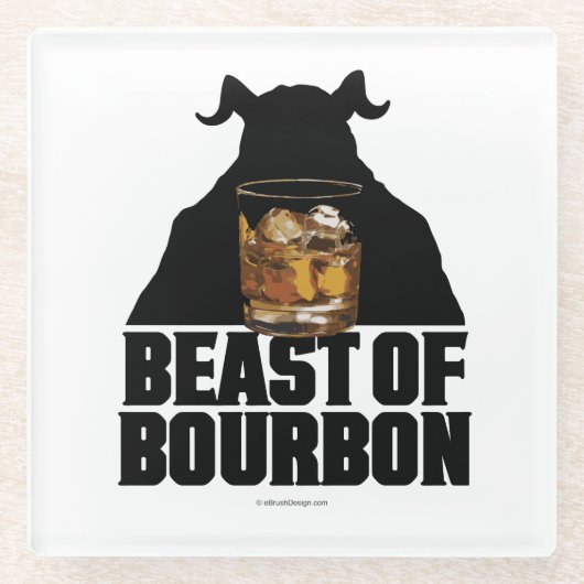 Beast Of Bourbon Glass Coaster ガラスコースター (正面)