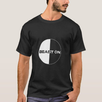 Beast On Circle Motif Gym Motivation Fitness Sayin Tシャツ