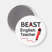 Beast or Best 英語教師のユーモア マグネット (正面/裏面)