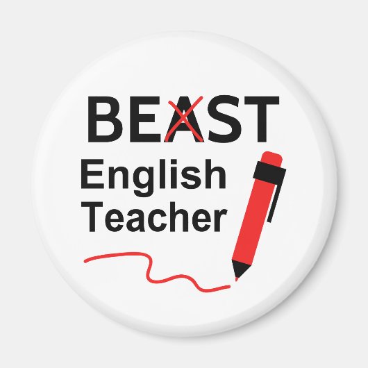 Beast or Best 英語教師のユーモア マグネット (正面)
