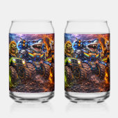 Beast riders shark monster truck party glassware s ガラス缶 (正面)