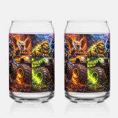 Beast riders shark monster truck party glassware s ガラス缶 (左)