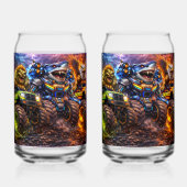 Beast riders shark monster truck party glassware s ガラス缶 (裏面)