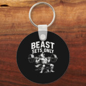 Beast Sets Only Wolf Gym Workout Fitness Bodybuild キーホルダー (正面)