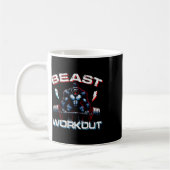 Beast Silverback Deadlift Gym Jokes Gorilla Workou コーヒーマグカップ (左)