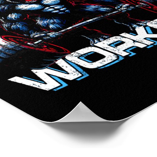 Beast Silverback Deadlift Gym Jokes Gorilla Workou ポスター (角)