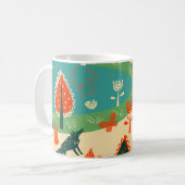 Beastesの背景:抽象芸術ヴィンテージ概念 コーヒーマグカップ (正面左)