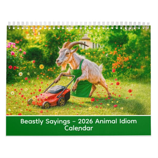 Beastly Sayings – 2026 Animal Idiom Calendar カレンダー (カバー)