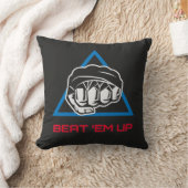 Beat Em Up Fighter Martial Arts Gaming Design クッション (ブランケット)