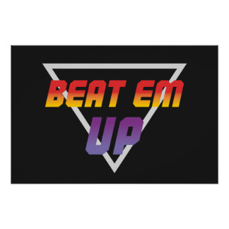 Beat Em Up Retro Gaming ポスター
