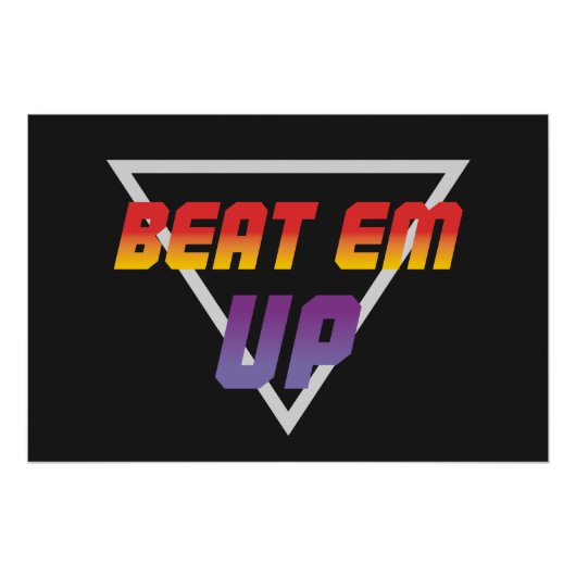 Beat Em Up Retro Gaming ポスター (正面)