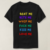 beat me bite me whip me tシャツ (デザイン正面)