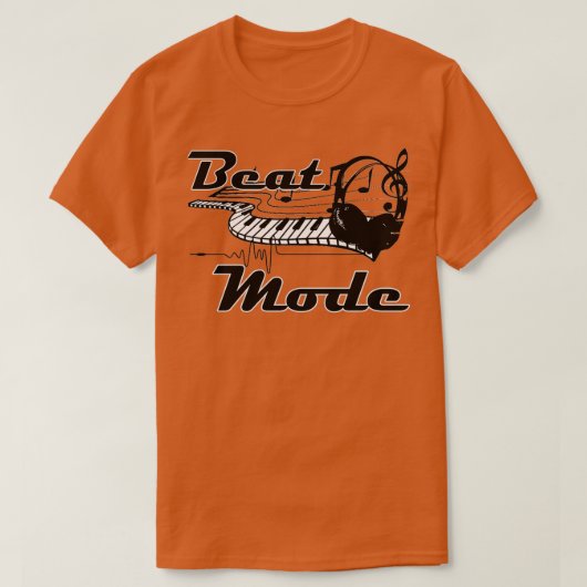Beat Mode Music Lover Producer DJ Design  Tシャツ (デザイン正面)