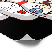 Beat Up Bowling Pins   Cute Duckpins Playing Tee G ポスター (角)