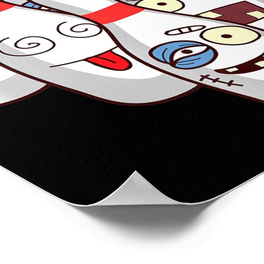 Beat Up Bowling Pins   Cute Duckpins Playing Tee G ポスター (角)