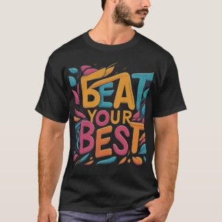 Beat Your Best" Motivational T-Shirt Tシャツ