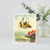 Beatenberg、Niederhornのスキーロープウェイのカップル ポストカード (スタンド正面)