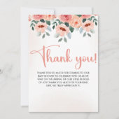 Beatiful Water Color Flowers Garden サンキューカード (正面)