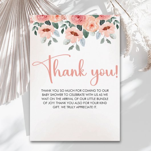 Beatiful Water Color Flowers Garden サンキューカード