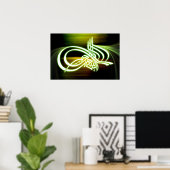 Beatifull Bismillahカリグラフィーポスター背景 ポスター (ホームオフィス)