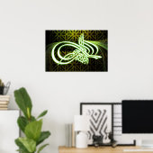 Beatifull Bismillahカリグラフィーポスター背景 ポスター (ホームオフィス)