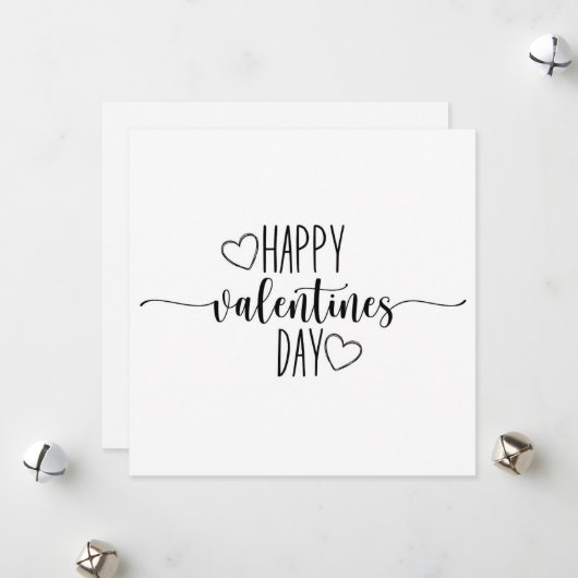 Beatifull minimalist editable valentine card シーズンカード (正面/裏面インサイチュ)