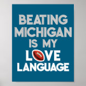 Beating Michigan Love Funny Ohio Home Buckeye Quot ポスター (正面)