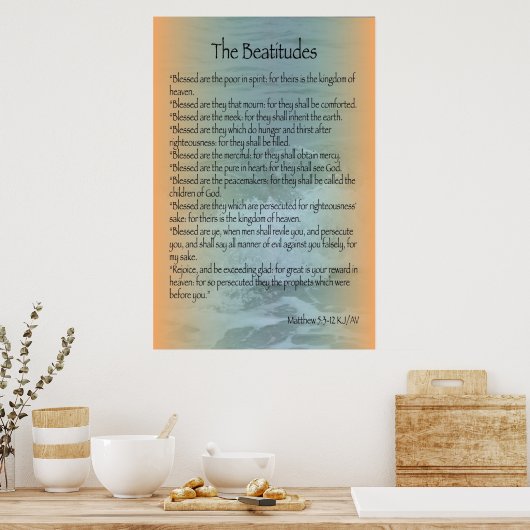 Beatitudes Poster (Sanibel Surf) ポスター (キッチン)