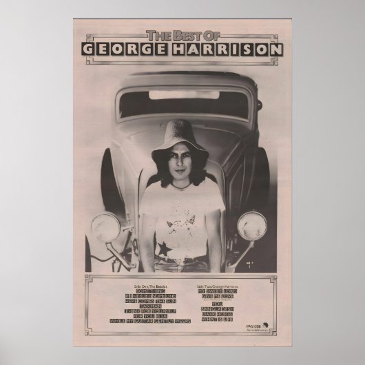 BEATLES POSTER 1976 George Harrison - original NME ポスター (正面)
