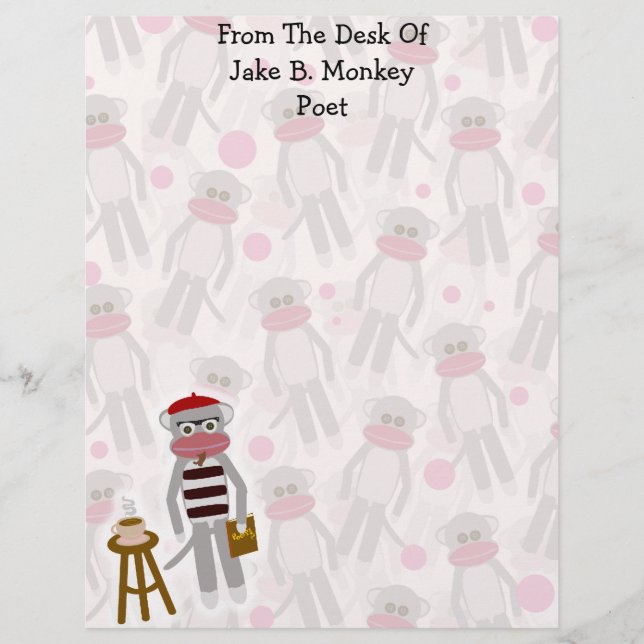 Beatnik Sock Monkeyおもしろいハッピー漫画の喜び (正面)