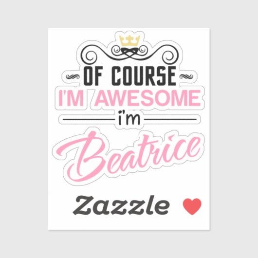 Beatriceもちろん私は素晴らしBeatriceだ シール (シート)