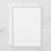 BEATRICEリボンBow Black and White 結婚's 招待状 (裏面)