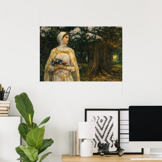 Beatrice by John William Waterhouse ポスター (ホームオフィス)