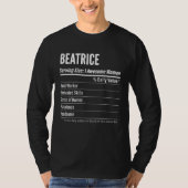 Beatrice  Nutritional Facts Serving Size Calories Tシャツ (正面)