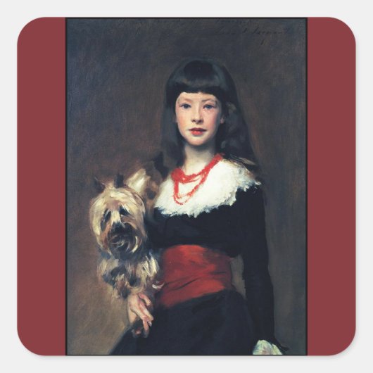 Beatrice Townsend w/Dog 1882 to現実主義 スクエアシール (正面)