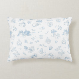 Beatrix Peter the Rabbit Toile Chinoiserie Blue  アクセントクッション