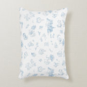 Beatrix Peter the Rabbit Toile Chinoiserie Blue  アクセントクッション (正面(垂直))