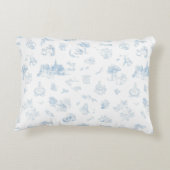 Beatrix Peter the Rabbit Toile Chinoiserie Blue  アクセントクッション (裏面)
