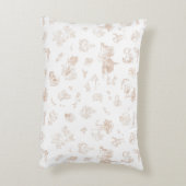 Beatrix Peter the Rabbit Toile Chinoiserie Brown アクセントクッション (裏面(縦))