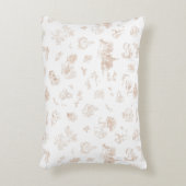 Beatrix Peter the Rabbit Toile Chinoiserie Brown アクセントクッション (正面(垂直))