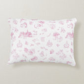 Beatrix Peter the Rabbit Toile Chinoiserie Pink アクセントクッション (裏面)