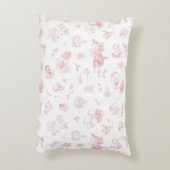 Beatrix Peter the Rabbit Toile Chinoiserie Red アクセントクッション (裏面(縦))