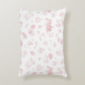 Beatrix Peter the Rabbit Toile Chinoiserie Red アクセントクッション (正面(垂直))