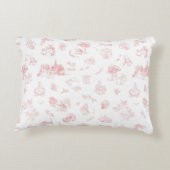 Beatrix Peter the Rabbit Toile Chinoiserie Red アクセントクッション (裏面)