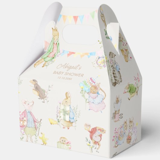 Beatrix Peter the Rabbit Woodland Baby Shower フェイバーボックス (正面)