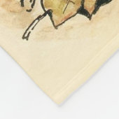 Beatrix Potterによるウサギとミルクプリン フリースブランケット (角)